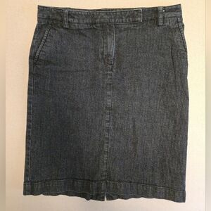 Talbots Blue Pencil Skirt Knee-Length Subtle Pinstripe 16p EUC